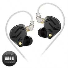 KZ ZS12 PRO X In Ear Monitor Headphones, Wired Gaming Earbuds 1DD+5BA Hybrid Driver IEM Earphone, KZ IEM In Ear Monitor, Full-Metal Cavity, 2Pin IEM Cable For Musician Audiophile - màu đen - Xem 6