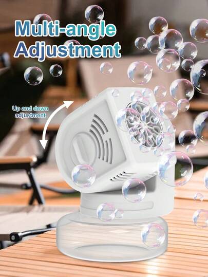 小型自动桌面泡泡机玩具礼品。便携，适合户外使用。可玩水和吹泡泡配件（不含电池和泡泡液）。