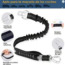 SlowTon Correa para Perros Resistente 1.5m, 4 en 1 Entrenamiento Correas & Cinturn de  de Coche Reflectantes para Perro Grandes Medianos conCmodo Mango Acolchado, Incluye Dispensador - azul - Ver 4