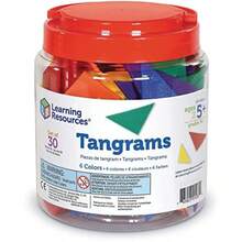 NEW Learning Resources Tangrams Classpack Los Tangrams Set de 30 210 piezas 6 colores surtidos - Arcoíris - Ver 3