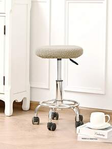 1件/4件装弹性防滑圆形凳套，适用于可调节滚轮圆形凳、家用化妆椅、办公椅软垫套 - 彩色 - 查看 6