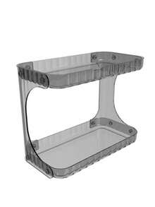 1 pezzo Organizer per trucco a doppio strato, assistente per la cura della bellezza, scatola portaoggetti per prodotti per la cura della pelle, scatola portaoggetti per gel doccia, scatola portaoggetti per protezione solare, vassoio per il trucco, organizer per il bagno, portabottiglie, regalo per la festa della mamma, decorazione per la casa, forniture per il ritorno a scuola, decorazione per la stanza del trucco, borsa per il trucco, articolo essenziale da viaggio - Multicolore - Visualizzare 10