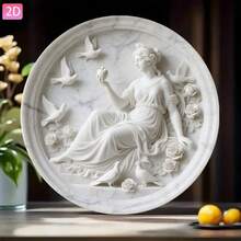 1件希腊神话阿芙洛狄忒女神复古墙饰 | 适用于花园、厨房、酒吧、房间、卧室、户外、道路、车库、俱乐部、咖啡馆、餐厅、节日等场所，艺术墙面装饰，7.87x7.87英寸，随机安装孔 - 彩色 - 查看 4