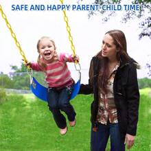 JCH- Set de Columpio para Niños Pequeños Columpio de Cubo Resistente con Cuerda Ajustable de Forma Linda con 250 LB y 150 LB de Capacidad Azul - Azul - Ver 7