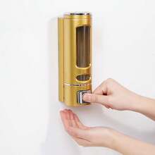 1 bình đựng dung dịch sát khuẩn tay gắn tường dung tích lớn, kiểu nhấn tay, màu vàng kim, phụ kiện phòng tắm, bình đựng xà phòng rửa tay, thích hợp sử dụng trong phòng tắm khách sạn, bệnh viện, văn phòng, nhà bếp. Phụ kiện gắn tường thiết yếu cho phòng tắm, bình đựng dung dịch sát khuẩn tay, bình chứa chất lỏng, trang trí phòng tắm, phụ kiện phòng tắm, bộ bình đựng xà phòng. - Nhiều màu - Xem 13