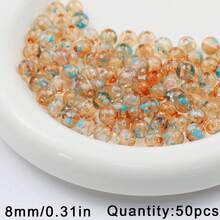 50颗彩色半透明亚克力珠，带孔珠，适用于DIY珠宝制作、工艺品制作、友谊礼物、家居装饰 - diy - 查看 21