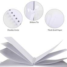 1 Cuốn Album Lưu Niệm 60 Trang (30 Tờ), Album Lưu Niệm Giấy Kraft Dùng Làm Sổ Lưu Niệm Đám Cưới và Kỷ Niệm, Album Lưu Niệm Gia Đình Tự Làm - Dùng Để Tự Làm Giấy Thủ Công, Quà Giáng Sinh (Màu Đen) - Màu trắng - Bộ nhỏ - Đóng hộp - Xem 4