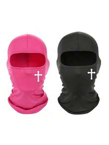 1个/2个装男女通用拉法帽滑雪面罩，防风面罩，适用于骑行、滑雪、户外活动和日常使用 - 彩色 - 查看 6