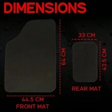 Universal Car Or Van Floor Mats 4PC Set Non Slip Carpet With Black Edging - Black - View 5