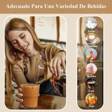 2 Pcs Taza de vidrio con Tapa y Pajita,Juego de Tazas de Café de 400ML,Juego Moderno de Taza de Café Exquisita,Apto Tanto para Frío Como para Calor para Cerveza,Whisky,Capuchino,Té,Leche,Cola - 1 pieza - Ver 9