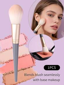 1pc High-Quality Fluffy Soft Blush Brush, Powder Brush, Contour Brush - Evenly Applies Makeup Without Powder Fly-Away, Makeup Brush Tool