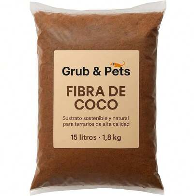Grub & Pets Fibra de Coco para Reptiles y terrarios (15 litros 1.8kg),39838750