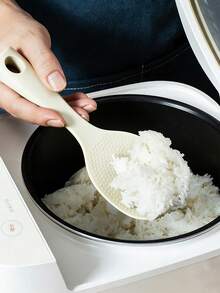 1pc Stand Rice Paddle Spoon,Rice Spoon Paddle Standing, Rice Spoon, Silicone Rice Spoon, Rice Spoon, Non Stick Rice Spoon,Rice Spatula Cooker Server,Stir Spoon, Salad Stir Spoon, Kitchen Supplies