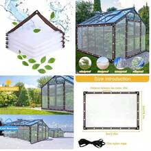 Lona Transparente Impermeable 2 x 3 m, Lona de Polietileno Transparente con Ojales, Lonas de Plstico Resistente al Agua con Borde Reforzado y Cuerda para Pergolas para Jardin Exterior - 2 x 3 metros - Ver 10