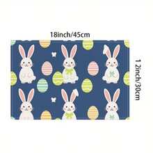 Bộ 100/2/4/6/8/300 tấm lót bàn ăn cao cấp, với thiết kế họa tiết thỏ Phục Sinh tối giản hiện đại. Kích thước: 30*45 cm, nhiều mẫu mã để lựa chọn, phù hợp cho bữa ăn Phục Sinh và trang trí nhà cửa. - Nhiều màu - Xem 3