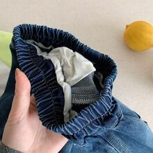 2026 Nuevos pantalones vaqueros casuales y holgados de otoño para niños, pantalones largos versátiles - Azul - Ver 7