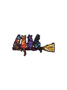 1PC Cute Cartoon Animals Cats Enamel Pins Funny Quotes Brooch Lapel Pin Badge On Backpack Clothing Accessories Fashion Jewelry Gifts - Multicolor - View 12