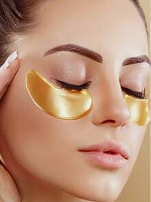 10/20/30片装黄金胶原蛋白海藻眼膜贴，7.5克/对，保湿滋润，改善眼部护理 - 金色 - 查看 2