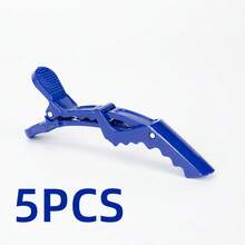 5个专业鳄鱼夹，适用于拉直、修剪和染色头发，适合沙龙、家庭使用和DIY美发造型。防滑发夹配件，适合作为女性/女孩的节日礼物和美发造型工具。 - 彩色 - 查看 10