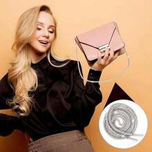 1 Pair Shoelaces, Round Glitter Shoelaces Sneakers, Sparkling Laces, Length 120cm (Approx. 47.24in) - 彩色 - 查看 9