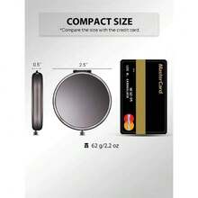 Compact Mirror For Purse, Double-Sided 1X/2X Magnifying Metal Pocket  Mirrors(Round, Onyx Black),39799260 - Black - View 1