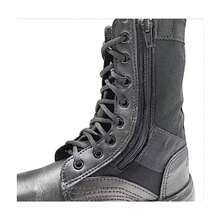 Men's Tactical Military Boot, Synthetic Leather, Combat Boot - Black - View 4