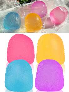 随机颜色挤压软糖 - 减压玩具、挤压感官玩具、生日/派对礼物、缓解焦虑、袜子填充物、课堂奖励 - （1/2/4/8 颗装） - 彩色 - 查看 21