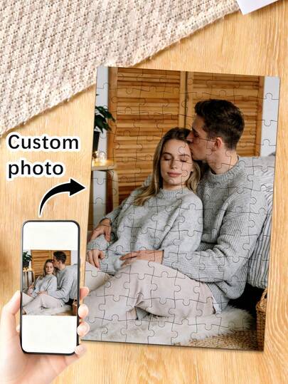 Customized Valentine's Day Photo Puzzle, Personalized Valentine's Day Photo Puzzle, Couple Customized Puzzle, Photo Customization, Valentine's Day Gift, Birthday Gift, Anniversary Gift, Couple Gift, Home Decor, Reusable, High Quality, Wedding Anniversary Souvenir, Graduation Souvenir