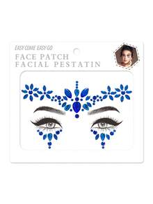 1sheet Face Gem Stickers, Acrylic Gems Stickers, Self-Adhesive Rhinestone Sticker For Party, Club,Halloween, Festival Face Decorations - Multicolor - View 15