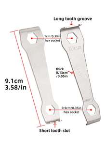 VXM Mountain Bike & Road Bike Chainring Wrench Tool, Cassette Lockring Remover, Chainring Bolt Screwdriver - Multicolor - View 5