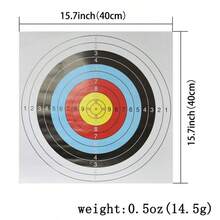 15/30/50张户外射箭靶纸，弹弓飞镖靶纸，40x40厘米靶纸 - 白色 - 查看 3