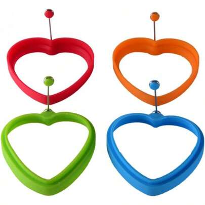SagaSave Molde de silicona para huevos fritos con forma de corazón, girado 360°, herramienta de cocina