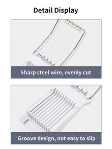 1个不锈钢手动切片器 - 锋利的方形刀片可轻松切片奶酪、水果、鸡蛋和火腿 - 制作三明治、午餐盒和健康零食的完美厨房工具 - 彩色 - 查看 7