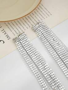 2pcs/Set Bohemian Geometric Sequin Tassel Earrings, Luxurious & Elegant For Daily Casual, Party, Couple Date, Women's Holiday Versatile Jewelry Gift - Earring - View 12