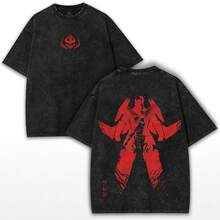 Tengen Toppa  Cosmic Drill Burst + Oversized Vintage Washed Anime Tee + Trending Collector Drop - màu đen - Xem 2