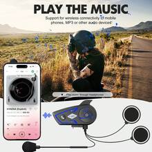 S3 Motorcycle Helmet For Men With Bluetooth Headset, Bluetooth 5.2 Wireless Intercom, Equipped With 800m BT Intercom, 850mAh Battery Capacity, Can Accommodate Up To 6 Riders, 1000m Range
