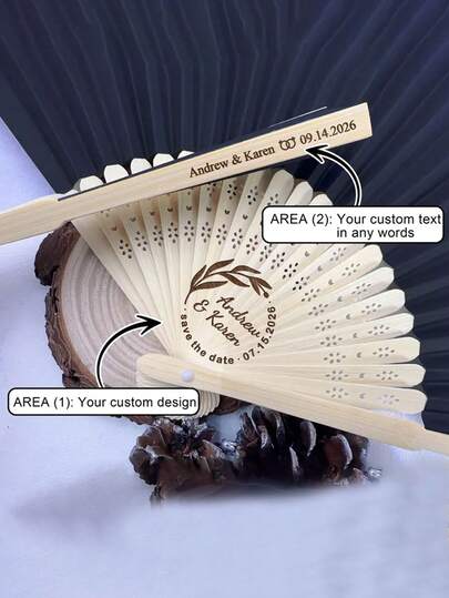 مروحة يدوية مخصصة باسم، صورة، قماش أبيض، أضلاع من البامبو، هدية حفل الزفاف والحفلات، ورق وبامبو مروحة يدوية مخصصة باللون الأبيض والوردي والأسود لحفل الزفاف وحفلات العروس والأعياد والهدايا لحفلات استقبال المولود الجديد