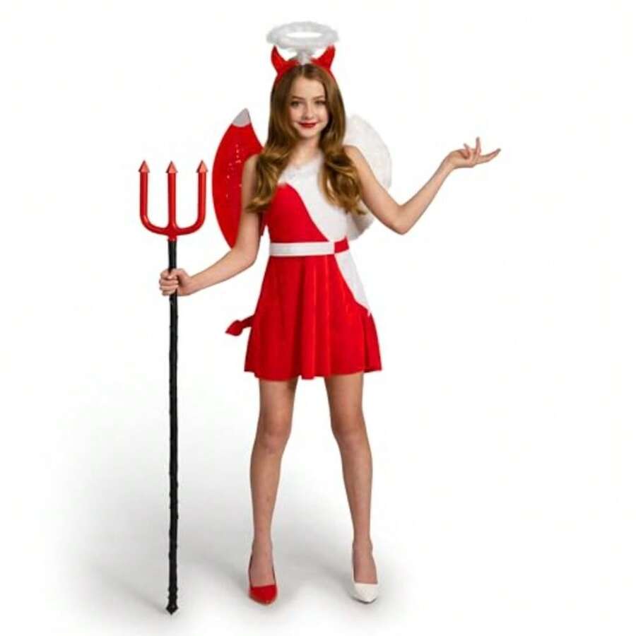 CYPNSpooktacular Creations - Disfraz de diablo para niños disfraz de ángel y diablo celestial diablo de lujo juego de rol de HalloweenFashion - 226914691 - Ver 1