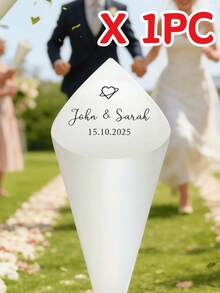 Customizable Text Petal Paper Cones, Suitable For Wedding Favors, Bridal Showers, Birthday Confetti, Christmas, And Halloween Party Decorations. - Multicolor - View 22