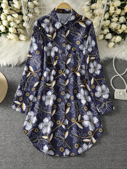 Women's Long Sleeve All-Over Print Casual Arabic Style Top Vacation