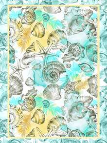Pareo In Silk Fabric | Versatile Beach Wrap And Cover-Up For Casual Holidays, Elegant, Elegant, Beach Fabric - 海星002 - 查看 2
