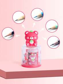 Mini Pencil Sharpener, Manual Rotary Pencil Sharpener For Students, Girls, Durable Pencil Sharpener For Boys - Multicolor - View 3