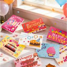 10张/包 高品质手绘折叠生日贺卡；节日贺卡 - 折疊賀卡 - 查看 2