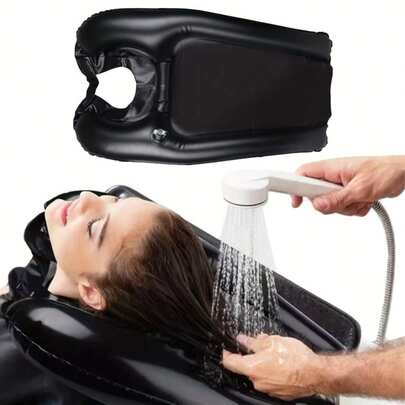 1 Portable Inflatable Hair Wash Basin, Perfect For The Elderly, Disabled, Pregnant, Injured, And Bedridden - Easy Hair Care
