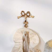 Bow Wall Hooks Metal Decorative Bow Knot Door Hanger Coquette Wall Mount Hook For Coat Hat Towel - Pink - View 2