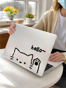 1 Piece, Cartoon Cat Pattern | Frosted Acrylic Ultra-Thin Laptop Case | Compatible With Air13 2025/Pro16 M3 M2 | Anti-Fingerprint, Shockproof, And Heat Dissipation In One | Essential Protective Case For Office And Study - Multicolor - View 6