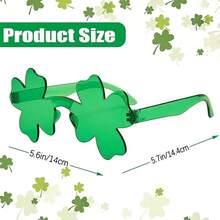 10个圣帕特里克节三叶草玻璃杯 - 爱尔兰绿色三叶草玻璃杯，适合作为派对礼物、小妖精服装和角色扮演游戏 - 彩色 - 查看 6