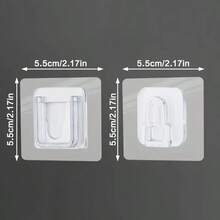 Seamless Hook, Suitable For Various Storage Racks, Adhesive Backing, Applicable For Kitchen/Bathroom/Wall Decor, Multipurpose Practical Hooks, Suitable For Decorative Holiday Parties - Multicolor - View 6