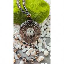 Collar ajustable pulgadas vidrio empoderamiento protección mujeres hombres collares bohemios moda lindos regalos joyería mejores amigos - Colgante de hebilla de paz - Ver 1