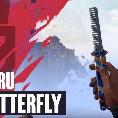 1pc 2025 New Valorant Butterfly Comb, Game Peripheral, Night Dew Butterfly Comb Model Alloy Training Prop Decoration - Holiday Gift - Birthday Gift - Present